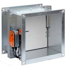 SERRANDA CONTROLLO FUMI D.200X250 CON SERVOMOTORE 24 V SINGOLO COMPARTO