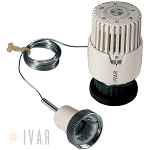 TESTA TERMOSTATICA SENSORE REMOTO A PARETE 2MT IVAR 