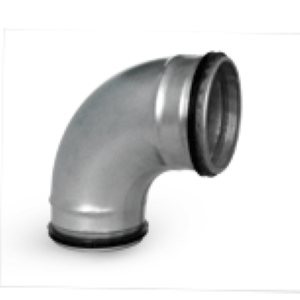 CURVA CIRCOLARE STAMPATA A 90° DIAM. mm 150 CON GUARNIZIONE