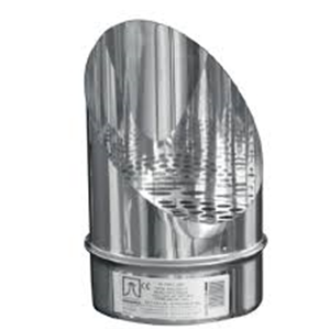 INOX MONO TERMINALE 45° CON RETE D.100