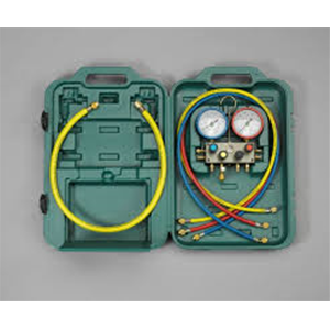GRUPPO MANOMETRICO 2 VIE IN VALIGETTA CON 3 TUBI REFCO R410/407C/R22