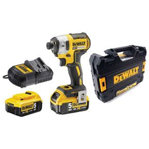 TRAPANO AVVITATORE AD IMPULSI DE WALT 18V 5A COMPACT IN VALIGETTA DCF809P2-QW