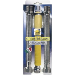 KIT FLESSIBILI PER SCALDABAGNO M/F L=200/400 PZ1 1/2 GAS PZ2 1/2 ACQUA 
