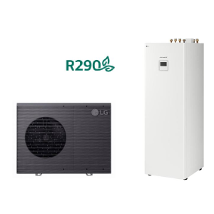 POMPA DI CALORE SPLITTATA LG THERMA V PREMIUM KW 9 MF R290+INTERNA COMBI UNIT SERBATOIO ACS 200LT 
