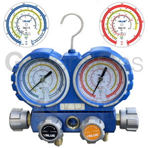 GRUPPO MANOMETRICO 4 VIE IN VALIGETTA R410/407C/R32/134A