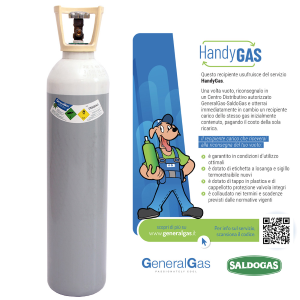 BOMBOLA HandyGas OSSIGENO LT 14 CESPITE+CARICA 3mc-200bar