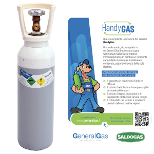 BOMBOLA HandyGas OSSIGENO LT 5 CESPITE+CARICA 1mc-200bar