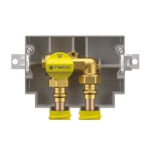 VALVOLA INCASSO DI INTERCETTAZIONE GAS AD U 3/4 PER INSTALLAZIONE SOTTOTRACCIA