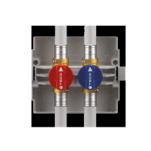 VALVOLA DI INTERCETTAZIONE K4.0 2 USCITE X EK 3/4 CON MANOPOLE CALDA/FREDDA