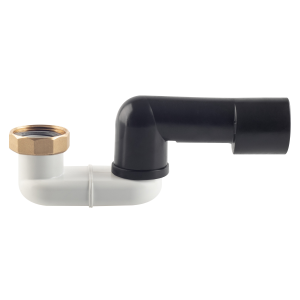 SIFONE RIBASSATO PER VASCA D.1"1/2X50 TAPPO D.45 IN PP