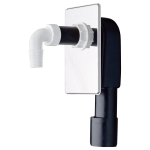 SIFONE AD INCASSO PER LAVATRICE CON PLACCA INOX D.1"X50