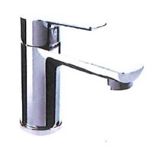 MISCELATORE MONOCOMANDO PER LAVABO CROMATO TITANIUM