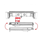 CASSETTA PER PREDISPOSIZIONE SIFONATA FREESTOP IN PVC D.430x130x65