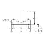 STAFFA DI SOSTEGNO PER VENTILATORE  CC-TA/HT 350 