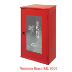 CASSETTA PER IDRANTE DN 45 DA ESTERNO/INTERNO VUOTA CON LASTRA DIM. mm 370X590X180 RAL 3000