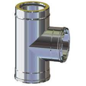 INOX DOPPIA GIUNTO A T 90° D.100