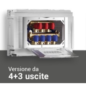 COLLETTORE DI INTERCETTAZIONE K4.3 MULTI 4+3 ACQUA CALDA/FREDDA ATTACCO FASTEC
